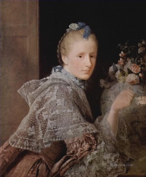 Allan Ramsey Painting - La esposa del pintor Margaret Lindsay Allan Ramsay Retrato Clasicismo